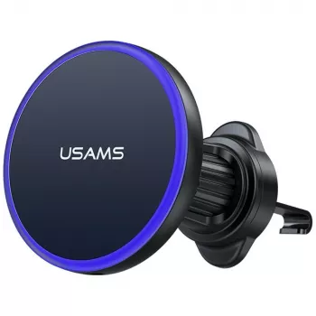 USAMS supporto magnetico per bocchette di aerazione per smartphone, rotazione 360°, nero