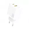 Dudao A26TEU GaN 25W USB-C USB-A caricabatterie da parete bianco