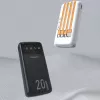 Powerbank Dudao K6Pro+ 20000mAh con 4 cavi integrati USB-C Micro USB Lightning USB-A ingresso nero