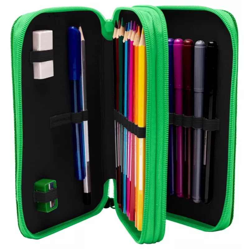 KIDS Minecraft Astuccio pieghevole per la scuola, organizer espandibile, multicolore