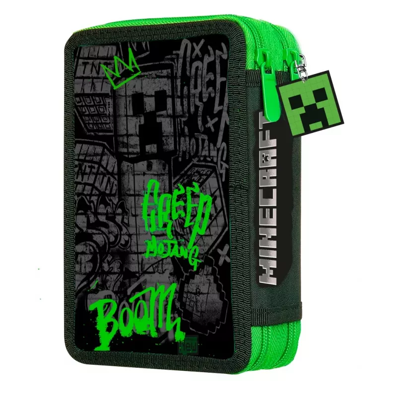 KIDS Minecraft Astuccio pieghevole per la scuola, organizer espandibile, multicolore