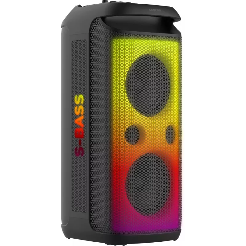 SENCOR Partycon CORE Power 140W Altoparlante Bluetooth portatile con TWS, IPX4, LED RGB, karaoke, nero