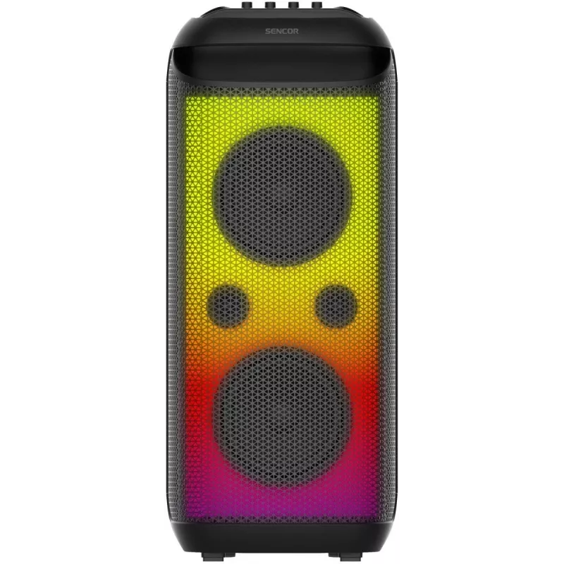 SENCOR Partycon BOOST Power 250W Altoparlante Bluetooth da festa portatile con TWS, IPX4, LED, radio FM, karaoke, microfono