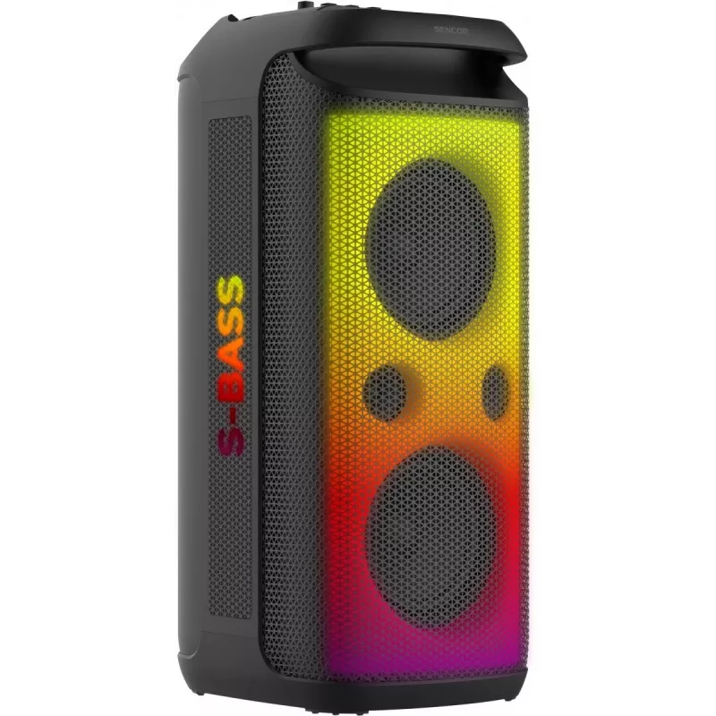SENCOR Partycon BOOST Power 250W Altoparlante Bluetooth da festa portatile con TWS, IPX4, LED, radio FM, karaoke, microfono