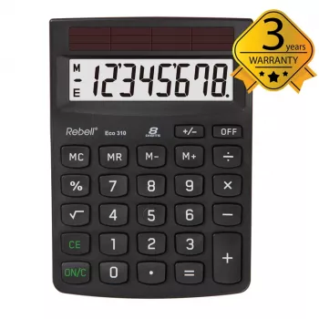 Rebell Eco 310 calcolatrice da tavolo nera