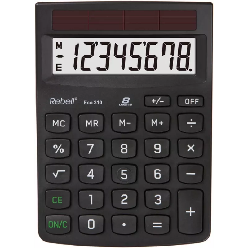Rebell Eco 310 calcolatrice da tavolo nera