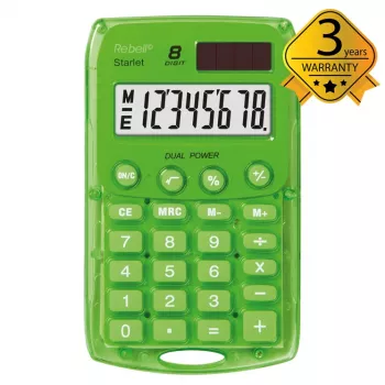 Rebell Starlet calcolatrice nera LCD 10 cifre doppia alimentazione