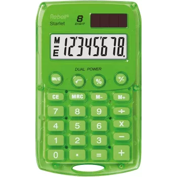 Rebell Starlet calcolatrice nera LCD 10 cifre doppia alimentazione