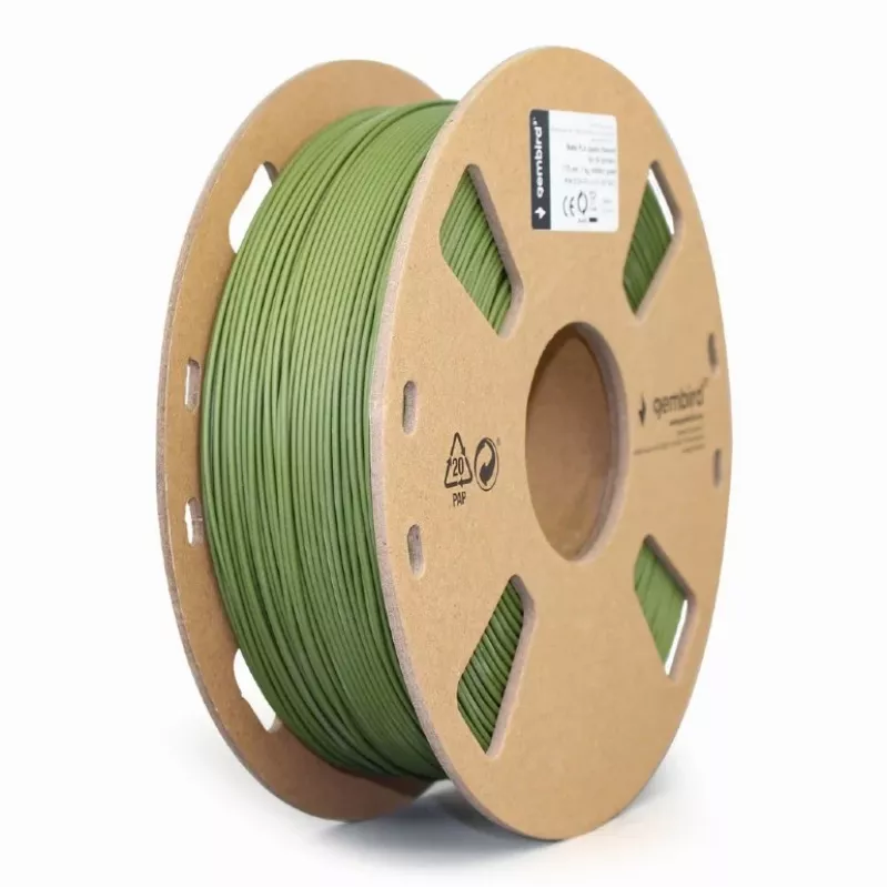 Gembird filamento PLA opaco verde militare 1.75 mm 1 kg 340 m
