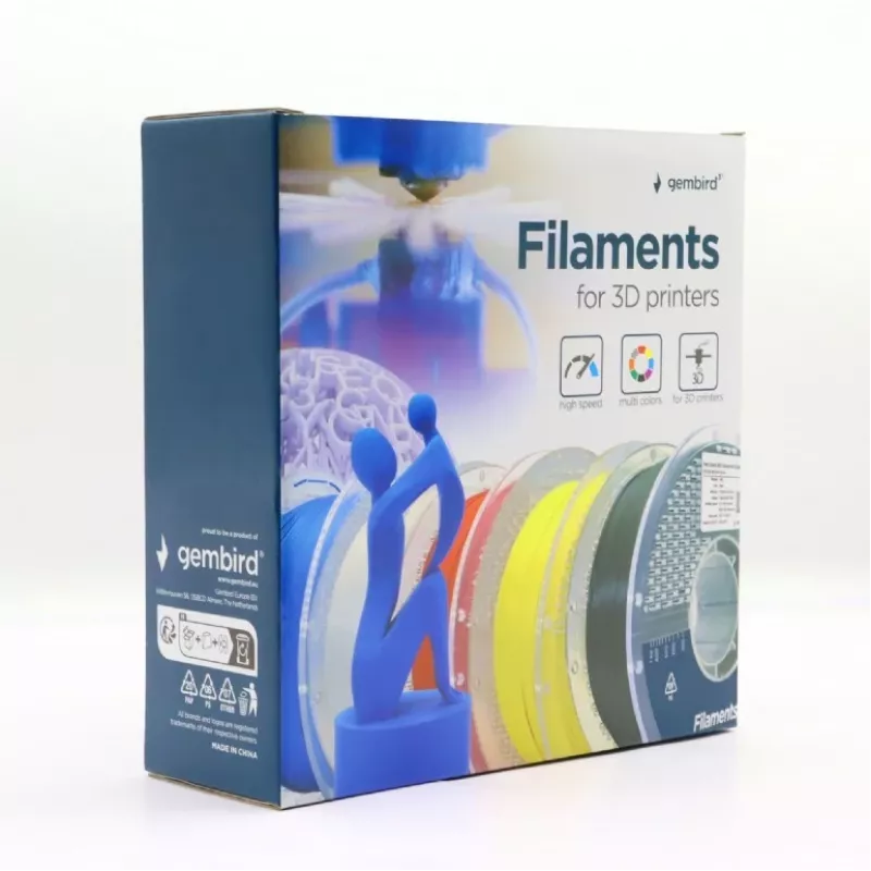 GEMBIRD filamento PETG High Speed, 1,75 mm, 1 kg, giallo