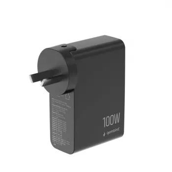 GEMBIRD caricabatterie rapido GaN 4x USB 100W nero