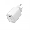 Gembird TA-UC-2C-PD45-01-W caricabatterie da parete USB-C doppia porta 45W bianco