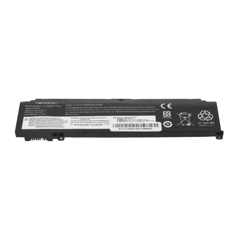 MITSU batteria ricaricabile per Lenovo ThinkPad T460s T470s - lato frontale - 2000 mAh (23 Wh)