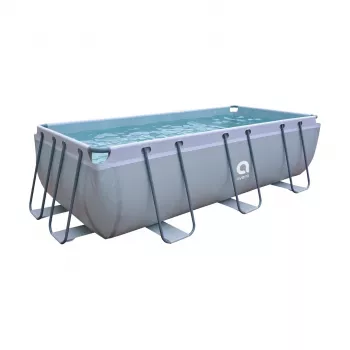 AVENLI piscina fuori terra rettangolare Frame Pool 400x200x99 cm con pompa filtrante, scala, copertura e telo da fondo