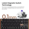 Keychron K8H-F1 75% Magnetic Wood tastiera da gaming nera