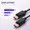 Qoltec cavo DisplayPort v2.1 connettore maschio su connettore maschio 8K 54G 5m nero
