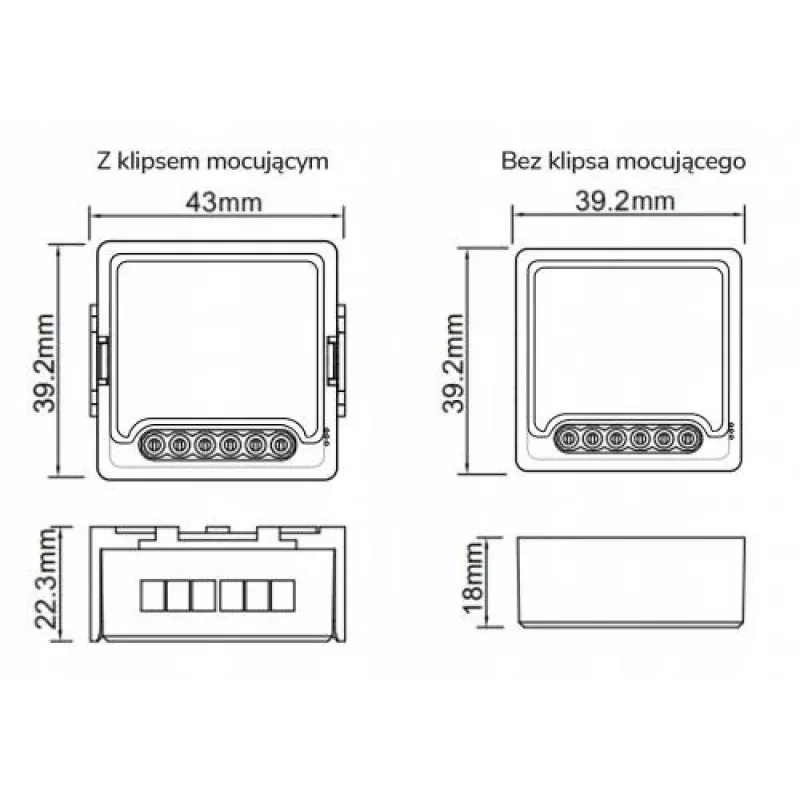OXT T224 modulo relè WiFi mini 4 canali Tuya Smart Life contatto pulito 10A/canale