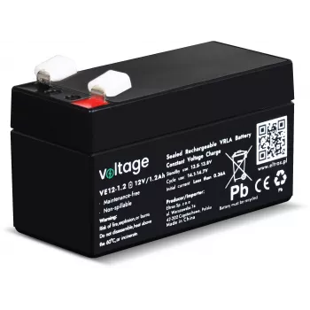 Batteria AGM Voltage 12V 1,2Ah VE12-1.2 (durata 6-9 anni)