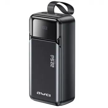 AWEI PA-105 power bank 40000mAh 22.5W PD QC 3.0 USB-C nero