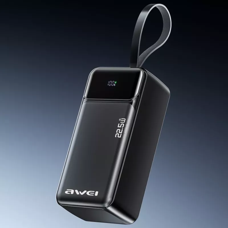 AWEI PA-105 power bank 40000mAh 22.5W PD QC 3.0 USB-C nero