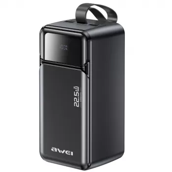 AWEI PA-106 power bank 50000mAh 22.5W PD 3xUSB-C nero