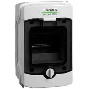 NOARK PHS 4T Quadro di distribuzione da parete IP65, 1x4 moduli, grigio con porta trasparente