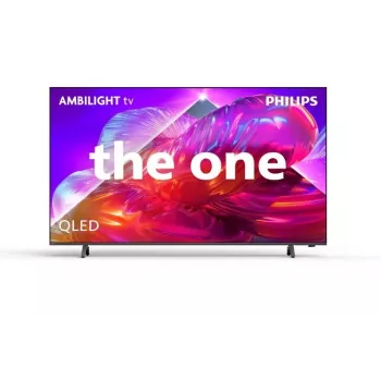 Philips 75PQS9001/12 TV QLED 4K Ultra HD 75 inch Google con Ambilight su 3 lati, MiniLED, 120Hz, Dolby Vision e Atmos, VRR, ALLM, FreeSync Premium, compatibile G-Sync, 4x HDMI 2.1, 2x USB, Wi-Fi, Bluetooth 5.0, DVB-T/T2/C/S/S2, grigio