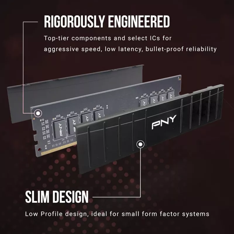 PNY 16GB DDR4 3200MHz modulo di memoria desktop Low Profile