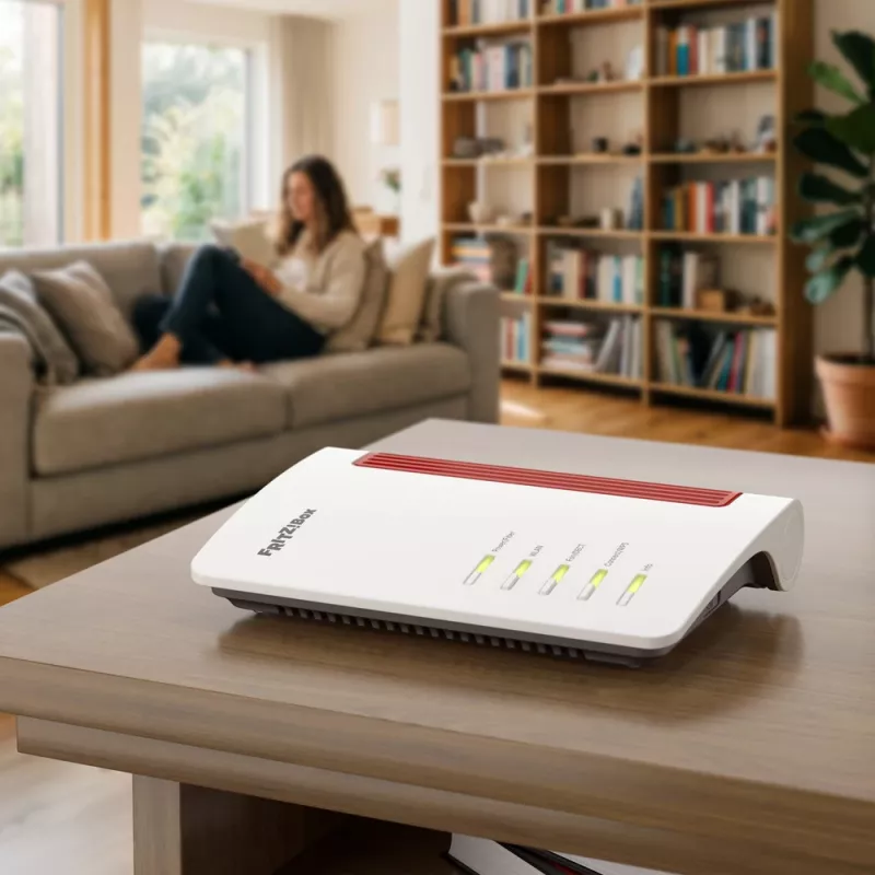 FRITZ! Box 5630 bianco router DSL/VDSL Dual-Band Wi-Fi 6 con base DECT, Gigabit Ethernet, USB 2.0, slot SFP