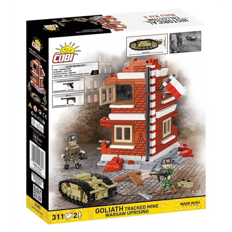 COBI Historical Collection Goliath mina cingolata, Rivolta di Varsavia, 1:28, 311 pezzi
