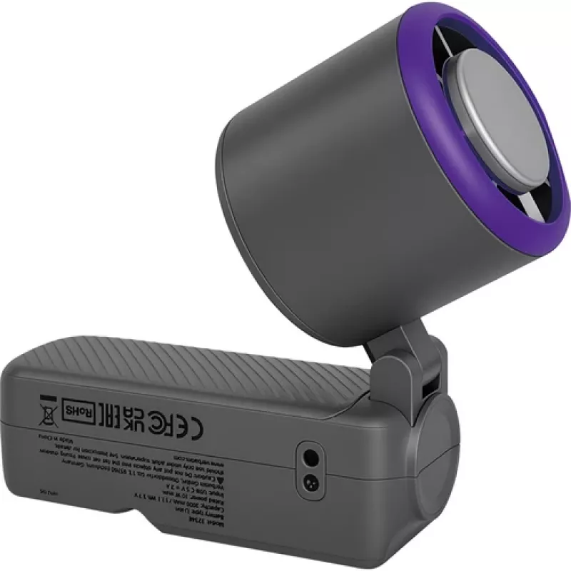 Verbatim Cool'n' Go Ice Touch Pro ventilatore portatile grigio/viola