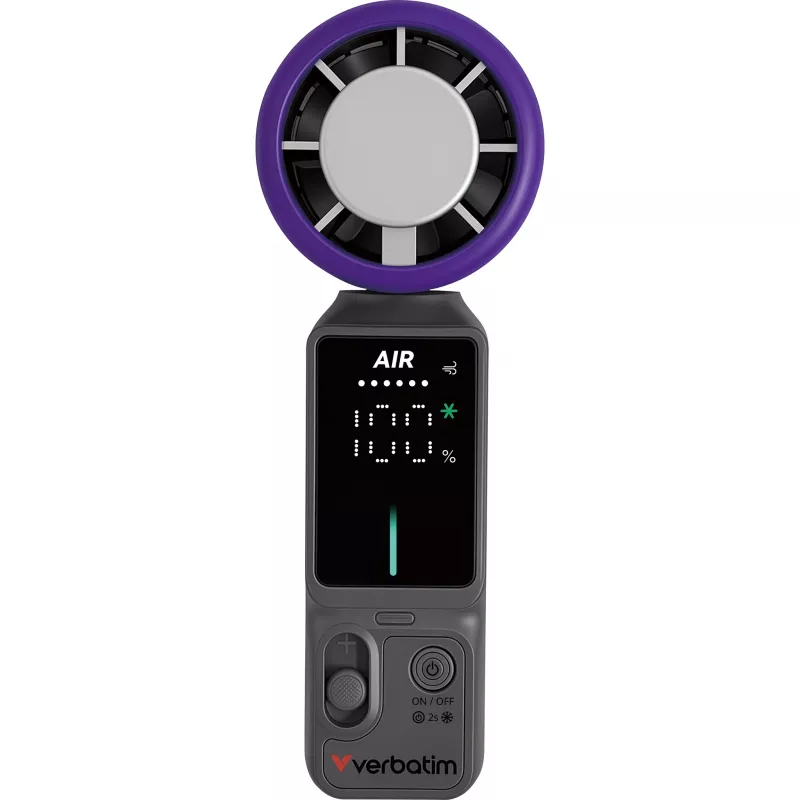 Verbatim Cool'n' Go Ice Touch Pro ventilatore portatile grigio/viola