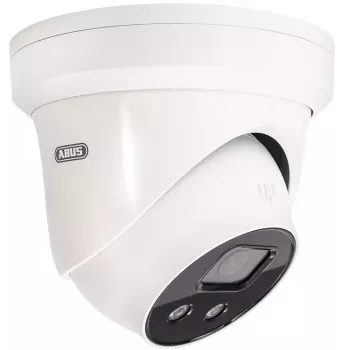 ABUS IPCB58511B telecamera IP dome 8 MP 4K con obiettivo 4 mm, PoE, visione notturna IR fino a 30 m, IP67/IK10, microfono integrato