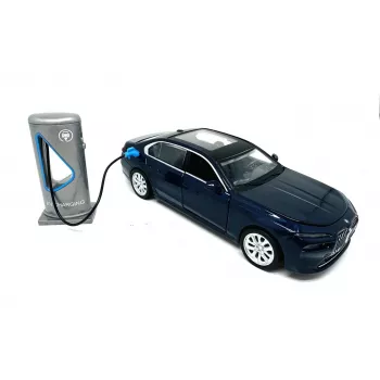 PULIO Auto MSZ 1/32 BMW i7 Modellino auto die-cast con luce e suono