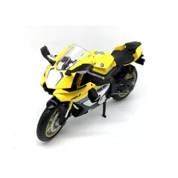 PULIO Moto MSZ 1/12 Yamaha YZF-R1 Modellino die-cast giallo