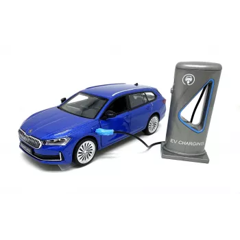 PULIO 1:35 Skoda Superb Combi Modellino auto die-cast con luce e suono