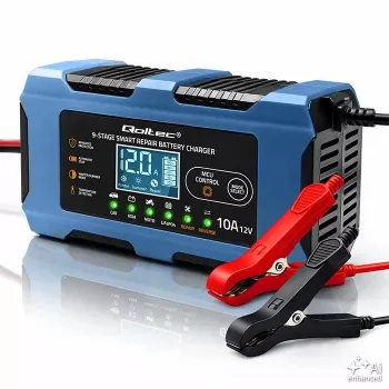 Qoltec 52668 caricabatterie intelligente 12V 10A con funzione riparazione per AGM GEL LiFePO4