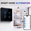 Qoltec interruttore luce smart touch 4 vie Wi-Fi timer Tuya | vetro temperato | bianco