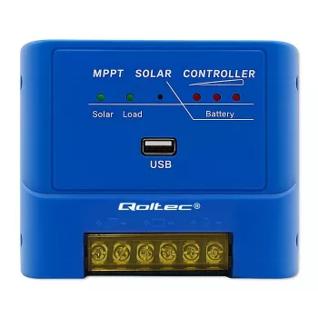 QOLTEC regolatore di carica solare MPPT 15A 12V/24V per LiFePO4, Gel, AGM, Flooded, Sealed Lead-Acid con LCD e RS485