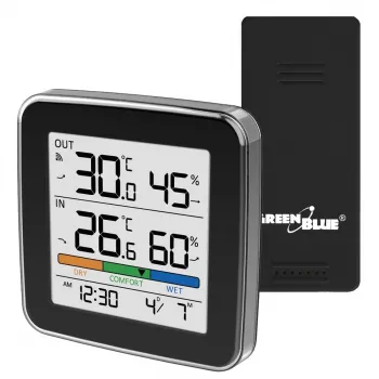 GREENBLUE GB169 B stazione meteo radio con display a colori e sensore esterno