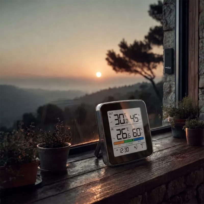 GREENBLUE GB169 B stazione meteo radio con display a colori e sensore esterno