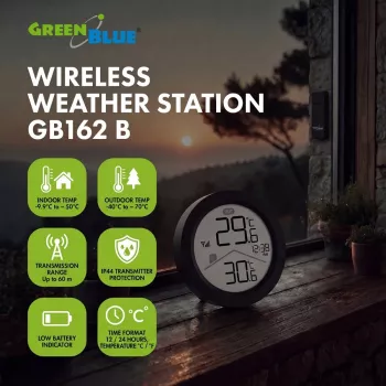GREENBLUE stazione meteo radio GB162 B