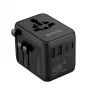 Crong One World Adattatore da viaggio GaN 45W UK/EU/US/AU Nero