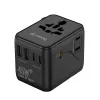 Crong One World Adattatore da viaggio GaN 45W UK/EU/US/AU Nero