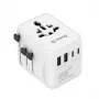 Crong One World Adattatore da viaggio GaN 45W UK/EU/US/AU Bianco