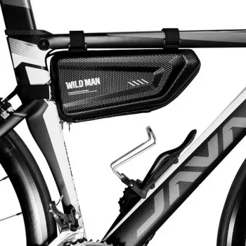 WILDMAN E4 Borsa da telaio per bici L 1,5L Nero