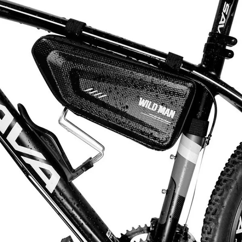 WILDMAN E4 Borsa da telaio per bici L 1,5L Nero