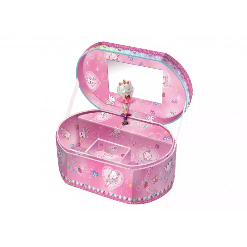 PULIO Scatola musicale ovale - Gatto ballerina Pecoware