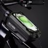 WILDMAN GX200 Borsa da telaio per bici con supporto telefono, Verde