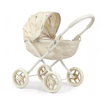 MILLY MALLY Passeggino per bambole Dori NATURE - Legno naturale, design scandinavo classico, per bambole fino a 45 cm, da 12 mesi